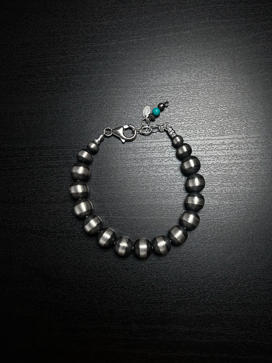 Handmade Sterling Silver Navajo Pearl Bracelet ~ All 10mm Pearls
