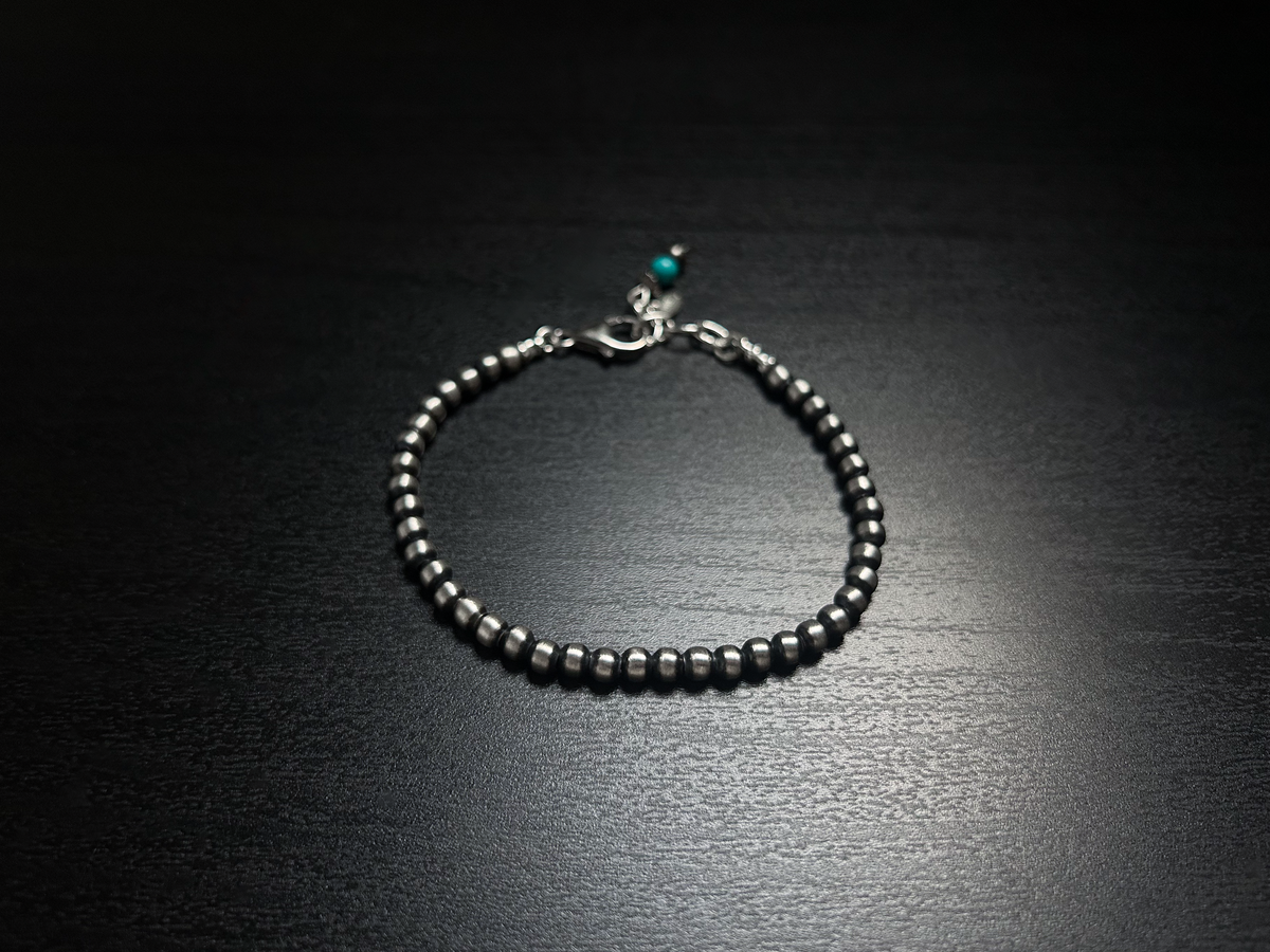アクセサリー SILVER925 NAVAJO PEARL BRACELET Handmade Sterling Silver Navajo Pearl Bracelet ~ All 4mm Pearls
