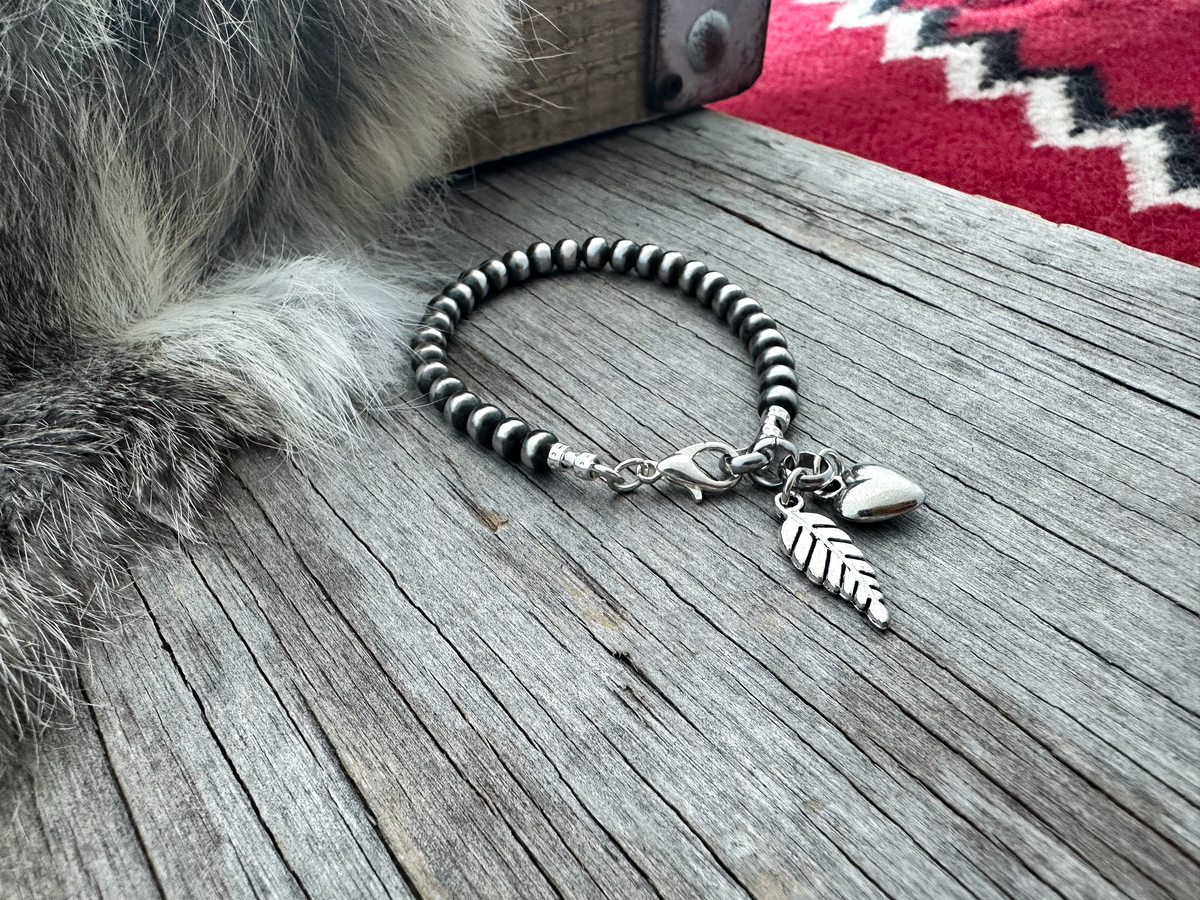 Navajo Pearl Handmade Bracelet ~ All 5mm German Silver beads