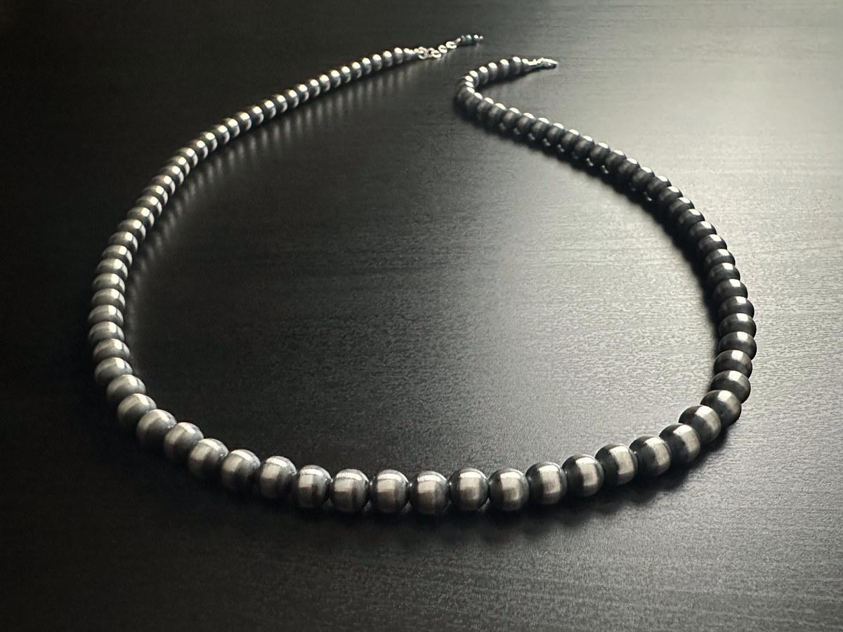Handmade Sterling Silver Navajo Pearl Necklace All 8mm ~ Choose