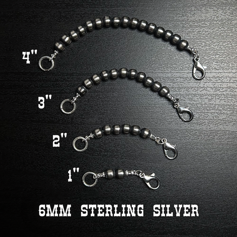 Navajo Pearl Jewelry Extender for Large Bead, Multi-Strand, or Heavy Weight Necklaces & Bracelets~ Sterling Silver