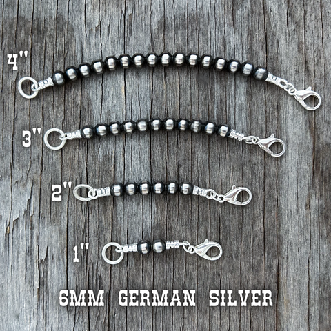Navajo Pearl Jewelry Extender for Large Bead, Multi-Strand, or Heavy Weight Necklaces & Bracelets~ German Silver