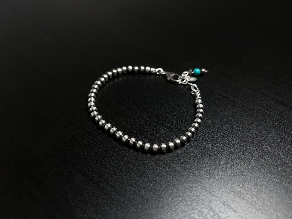 Handmade Sterling Silver Navajo Pearl Bracelet ~ All 4mm Pearls Handmade Sterling Silver Navajo Pearl Bracelet ~ All 4mm Pearls