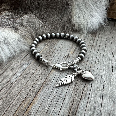 Navajo Pearl Handmade ~ 8mm German Silver Bracelet