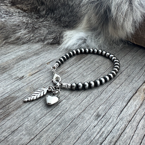 Navajo Pearl Handmade Bracelet ~ All 5mm German Silver beads!
