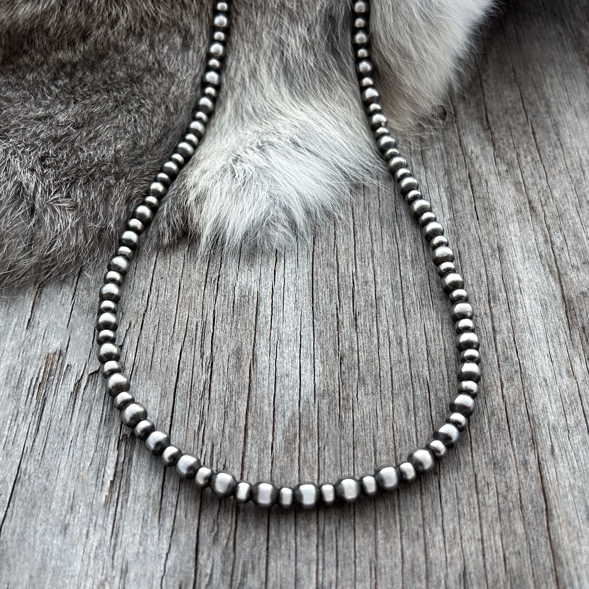 German Silver Navajo Pearls – Native Silver Trading