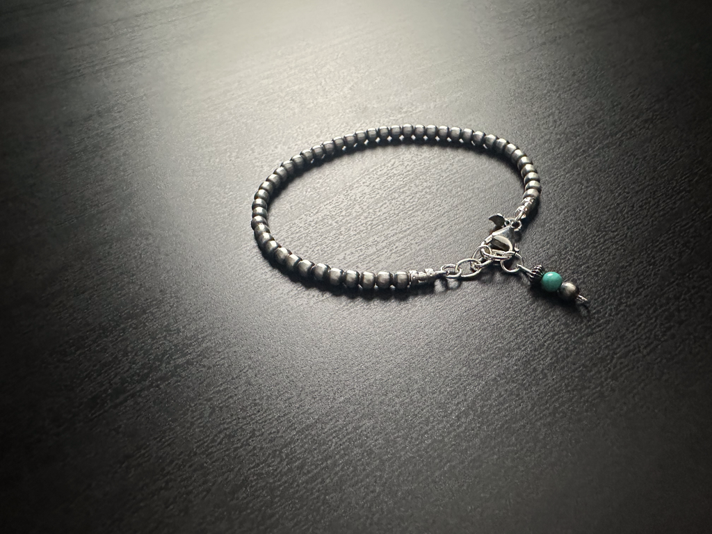 Handmade Sterling Silver Navajo Pearl Bracelet ~ All 4mm Pearls Handmade Sterling Silver Navajo Pearl Bracelet ~ All 4mm Pearls