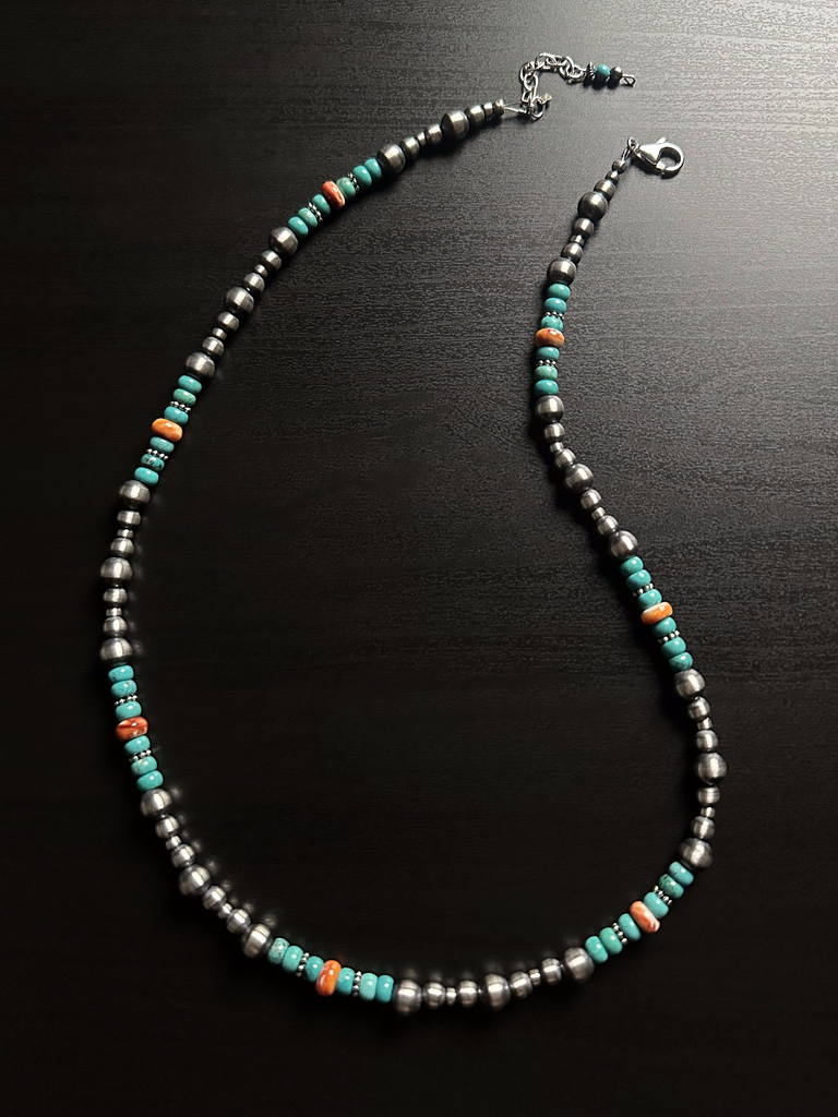 Handmade Sterling Silver Navajo Pearl Necklace ~ Choose Length Handmade Sterling Silver Navajo Pearl Necklace ~ Choose Length